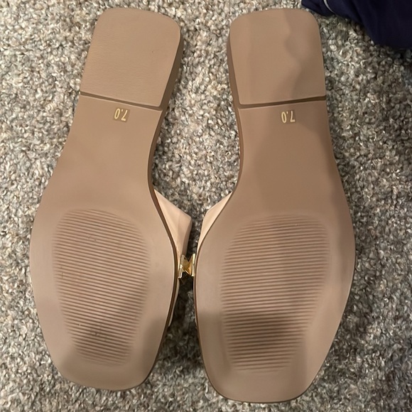 Steve Madden Huro Slides Sandals Gold Studs Slip - Picture 4 of 5